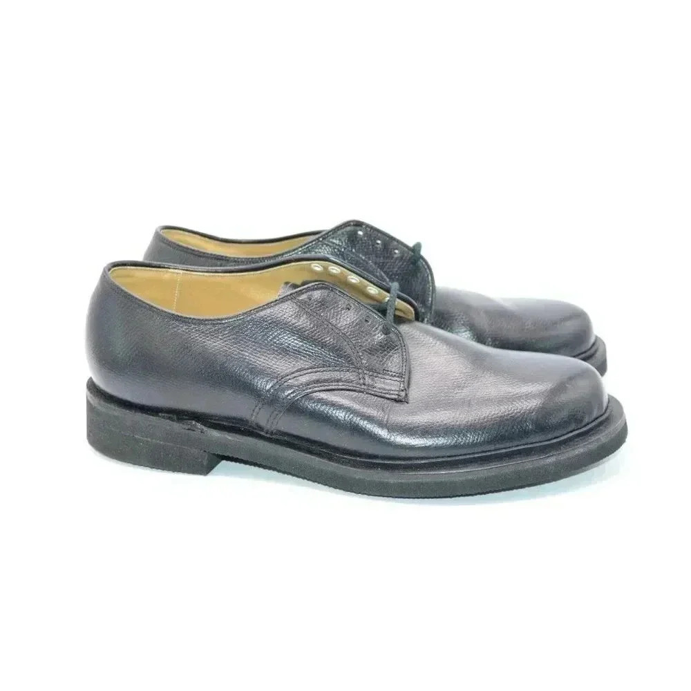 P.W. Minor Black Mens Orthopedic Oxford Lace Leath